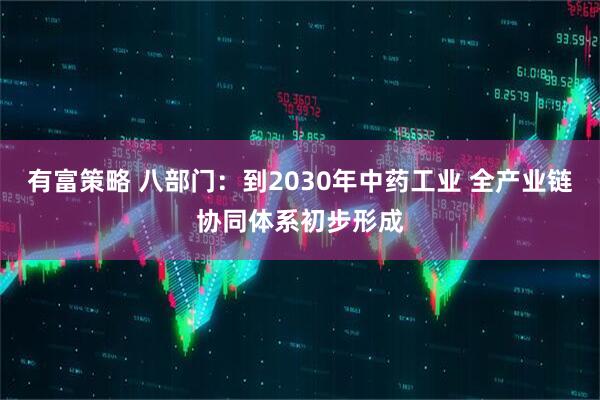 有富策略 八部门：到2030年中药工业 全产业链协同体系初步形成